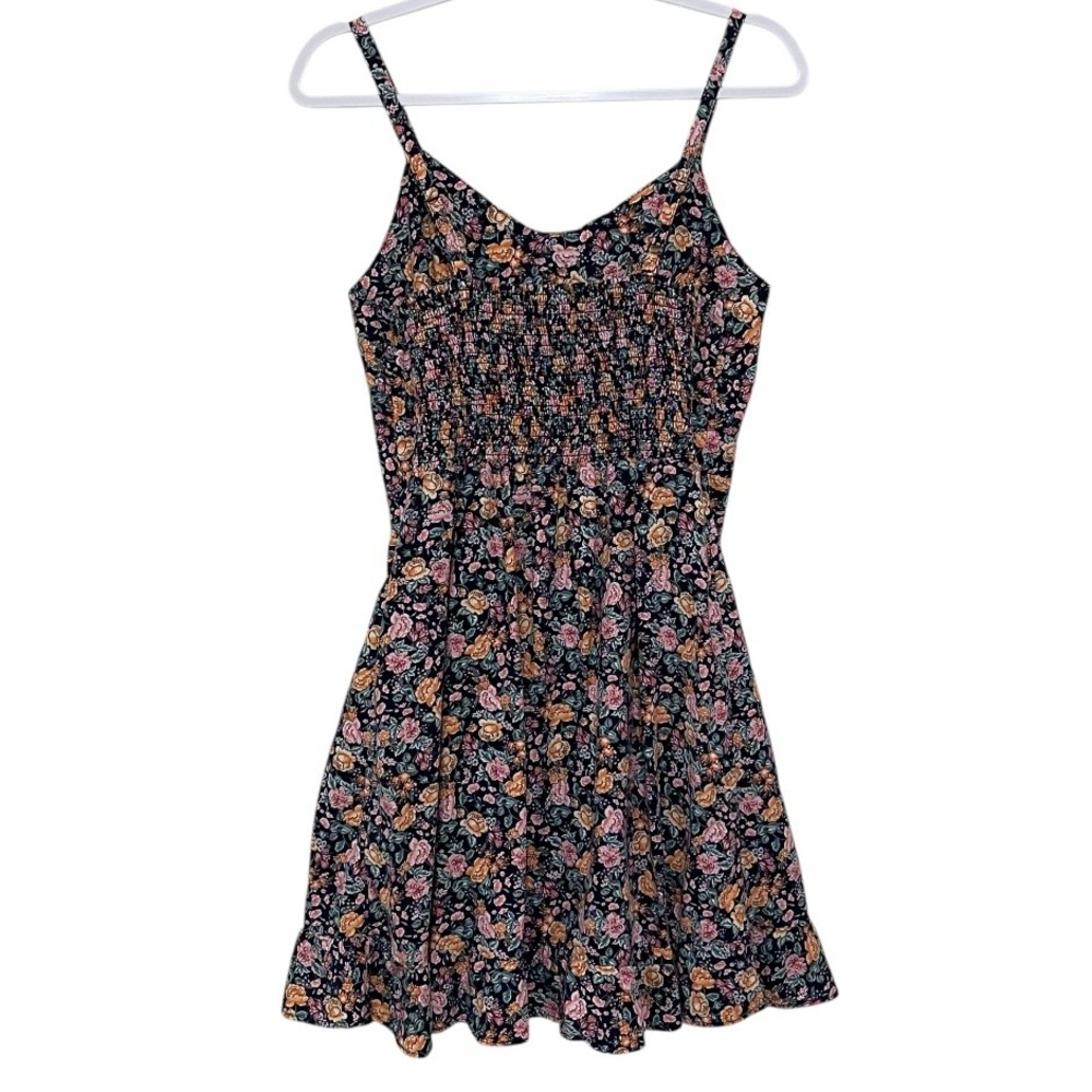 Old Navy Ditsy Floral Cami Mini Dress Linen Blend Flirty Boho Cottage Size M - Picture 8 of 13